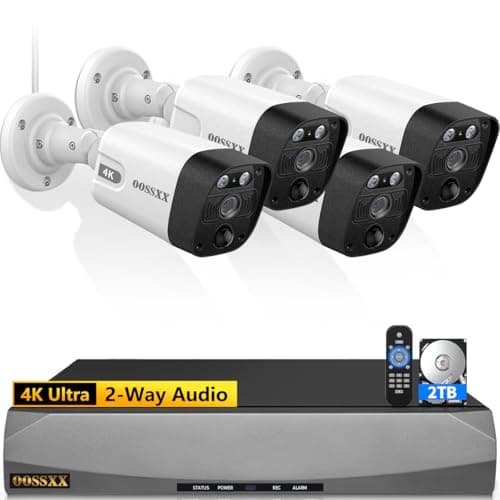 (4K/8,0 mégapixels et ultra grand angle 130°) Système de caméra de sécurité extérieure PoE audio bidirectionnel Système de caméras IP de surveillance vidéo extérieure filaire