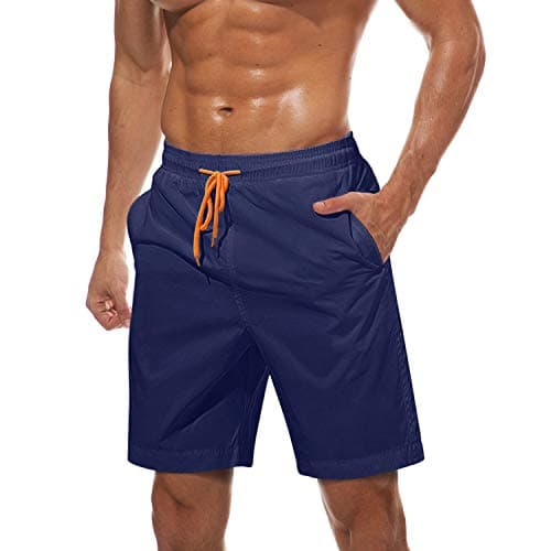 TACVASEN Maillot de bain pour homme à séchage rapide Surf Beach Maillot de bain d'été avec poches Surf, canotage, vêtements de plage Bleu marine