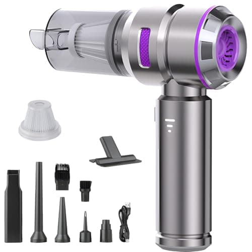 Mini aspirateur à main sans fil, aspiration puissante de 18 000 PA, aspirateur de voiture portable rechargeable par USB, nettoyeur de voiture pour poils d'animaux, voiture, maison, bureau,...