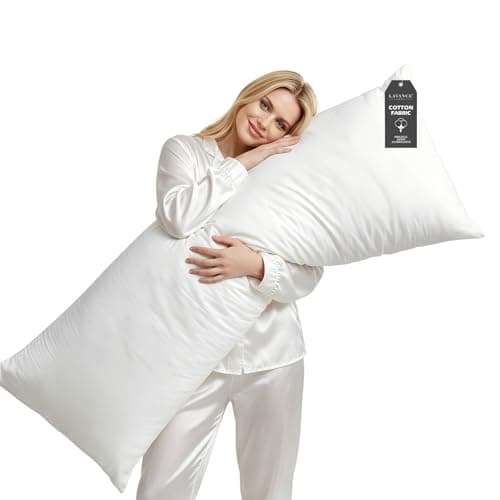 LAVANCE Cotton Cover Body Pillow with Down Alternative Filling