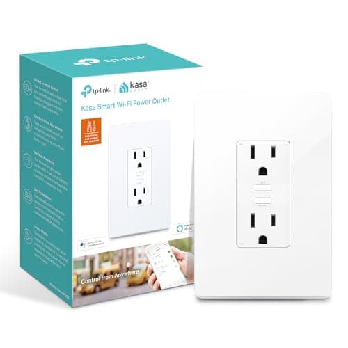 Prise WiFi murale intelligente Kasa par TP-Link (KP200) - Fil neutre et connexion Wi-Fi 2,4 GHz requis, fonctionne avec Alexa, Echo et Google Home, non...