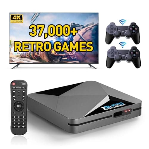 Kinhank Super Console X2 PRO Retro Game Console with 37,000+Games,Plug&Play Video Game Console,EmuElec 4.5/Android 9.0/CoreE,4K HD Emulator Console...