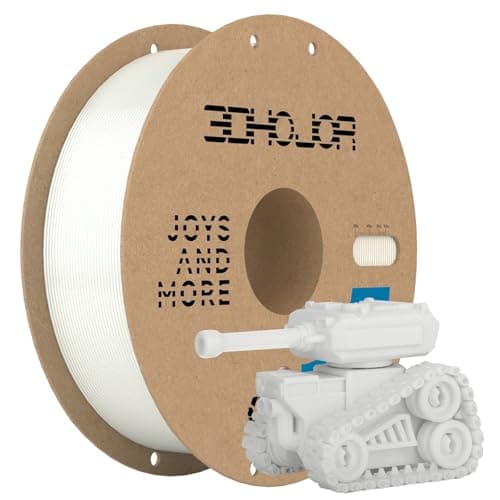 3DHoJor Update Basic PETG Filament 1,75 mm, filament pour imprimante 3D PETG, bobine en carton de 2,2 LBS (1 kg), convient à la plupart des imprimantes 3D FDM, blanc