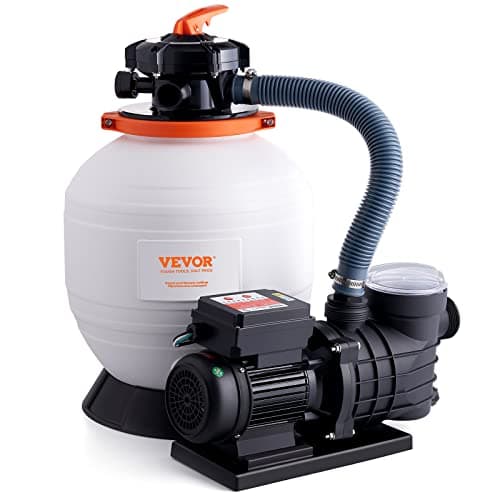 VEVOR Sand Filter Pump for Above Ground Pools, 14-inch, 3000 GPH, 3/4 HP Swimming Pool Pumps System & Filters Combo Set with 6-Way Multi-Port Valve...