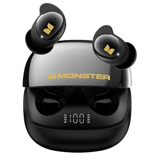 Monster Sleep Ear200, écouteurs intra-auriculaires sans fil, écouteurs de sommeil Bluetooth 6.0, avec suppression active du bruit ANC conçus pour les dormeurs latéraux, 30...