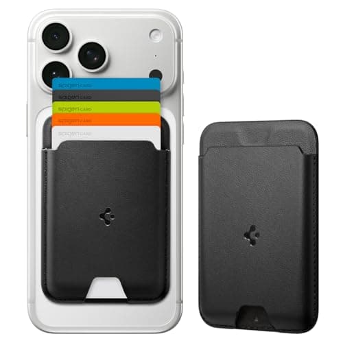 Spigen pour portefeuille MagSafe, peut contenir 3 cartes, MagFit compatible avec les modèles iPhone 17/16/15/14/13/12, série Pixel 10, MagSafe-Cases, Pixelsnap, Plaud...