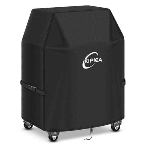 Kipiea 32-Inch Heavy Duty BBQ Cover for Weber Spirit E-210/E-215, 500D Waterproof Grill Cover with Windproof Buckles – Not Compatible with Spirit...