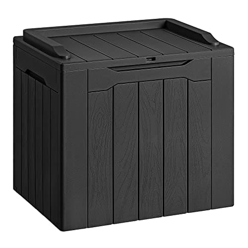 Devoko 30 Gallon Resin Deck Box Outdoor Indoor Waterproof Storage Box for Patio Furniture Pool Accessories Storage for Cushion Garden Tools