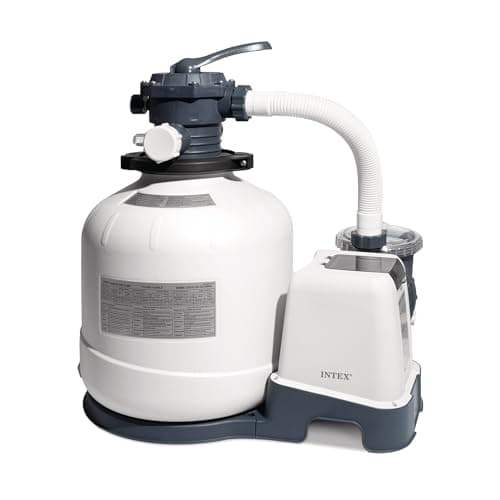 Pompe de filtre à sable INTEX 3 000 GPH Krystal Clear pour piscines hors sol, pompe de piscine avec minuterie automatique - Circulation, filtration,...