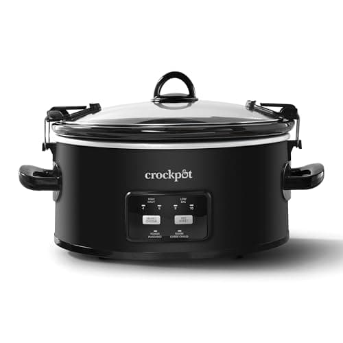 Crock-Pot Cook & Carry Mijoteuse 6 litres, commande à une touche, noir mat