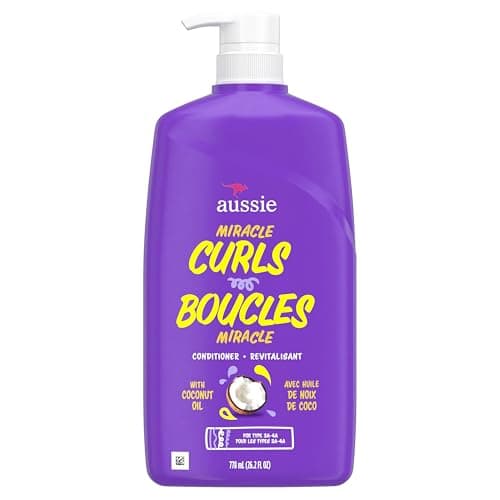Aussie Miracle Curls à l'huile de noix de coco, après-shampooing sans parabène, 778 ml