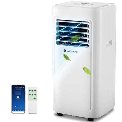 Climatiseur portable AAOBOSI, unités AC portables de 8 000 BTU pour une pièce jusqu'à 182 pieds carrés, refroidisseur AC 4 en 1 avec affichage LED/minuterie 24 heures, installation...