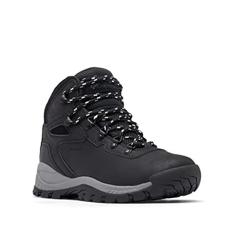 Columbia Newton Ridge Bottes de randonnée légères et imperméables pour femme, Noir/Craie, 10