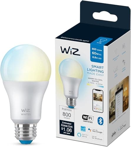 WiZ Smart Bulb A19 8.8W Warm to Cold Light Dimmable WiFi Controllable