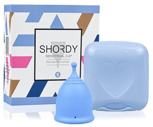 SHORDY Menstrual Cup, Silicone Cup (Small), Soft & Flexible, Coupe Menstruelle Kit for Women Up to 12 Hours of Comfort, Eco-Friendly Period Cup &...