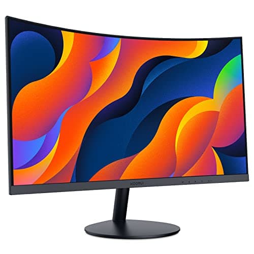 KOORUI Moniteur d'ordinateur incurvé 24 pouces - Moniteur de jeu Full HD 1080P 100 Hz Moniteur LCD 1500R HDMI VGA, réglage de l'inclinaison, soin des yeux, noir 24N5CA