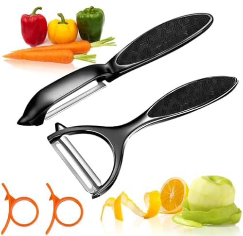 Vegetable Peeler, Potato Peelers for Kitchen Stainless Steel Y Shape Swivel Peelers, Carrot, Fruit, Ergonomic Non-Slip Handle and Sharp Blade with...