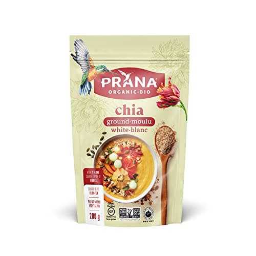 Prana – Organic Ground White Chia Seeds | Non-GMO, Gluten Free | KETO | Source of Omega-3 & Calcium | Rich in Fibre | 200g