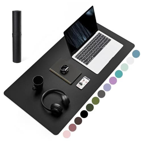 Non-Slip Desk Pad,Mouse Pad,Waterproof PVC Leather Desk Table Protector,Ultra Thin Large Desk Blotter, Easy Clean Laptop Desk Writing Mat for...