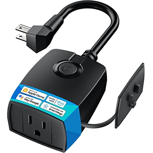 meross Smart Dimmer Plug, Outdoor Smart Plug WiFi Works with Apple HomeKit, Alexa, Google Home, IP44 Waterproof Outdoor Dimmer for String Lights,...