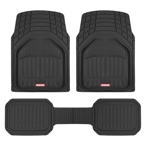 Tapis de sol de voiture Motor Trend 943-BK FlexTough Defender - Doublures de contour robustes à plat profond de nouvelle génération pour voiture SUV camion et fourgonnette - Tous temps...