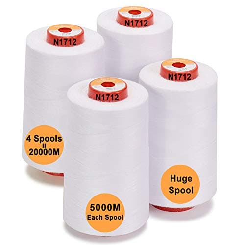 Nouveau brothread - 30 options - 4 grands cônes de 5500Y (5000M) chacun Fil de polyester filé tout usage 40S/2 (Tex27) pour surjeteuse, surjeteuse, courtepointe,...