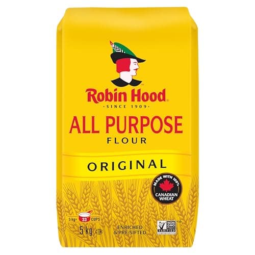 Robin Hood Flour, Original All Purpose White Flour, Made with 100% Canadian Wheat, 5 kg