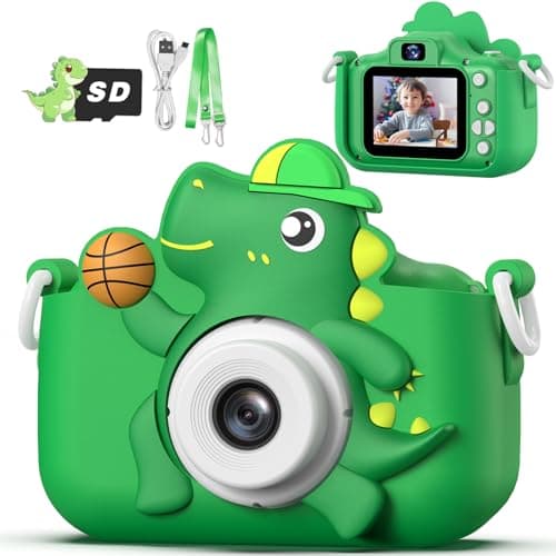 Kids Camera Toy, masterbee Dinosaur Toys Camera for Kid Age 3-12, Christmas/Birthday Gifts for Boys and Girls, 1080P HD Kids Digital Camera,...