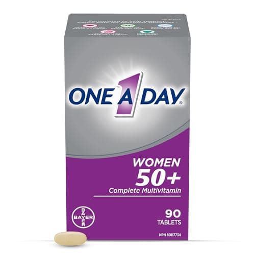 Multivitamine une par jour pour les femmes de 50 ans et plus - Vitamines quotidiennes pour les femmes avec vitamines A, B6, B12, C, D, E, biotine, calcium, magnésium et zinc, aide...
