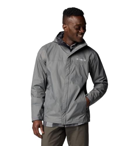 Columbia Men's Watertight II Waterproof Rain Jacket, City Grey, Large