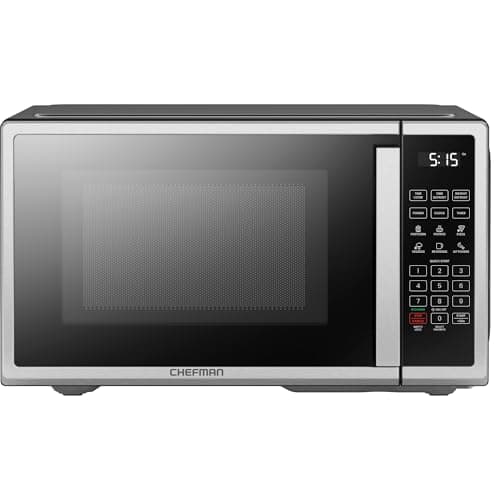 Four à micro-ondes de comptoir Chefman 0,7 Cu. Fort. Micro-ondes numérique en acier inoxydable 700 watts avec 6 menus automatiques, 10 puissances...