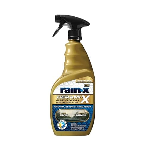Rain-X 630178 Cerami-X Glass Cleaner + Water Repellent, 16oz - Cleaning Effectively While Remaining Streak Free, Protecting Against Contaminants...