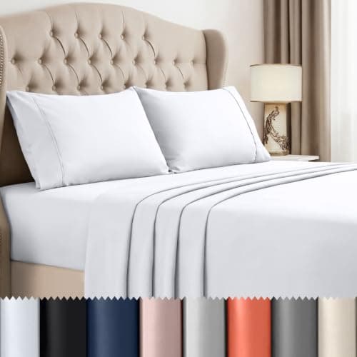 Beddora Queen Size 4 Piece Bed Sheet Set - Comfy Breathable & Cooling Sheets - Hotel Luxury Bed Sheets for Women & Men - Deep Pockets, Easy-Fit,...
