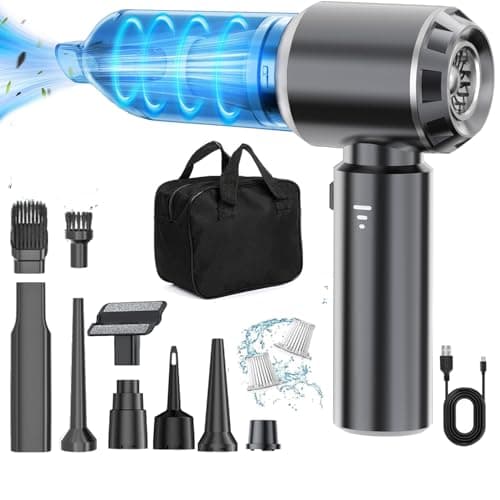 Car Vacuum Cleaner, 22000PA Mini Handheld Vacuum Cleaner, 4-in-1 Compressed Air Duster & Air Blower & Pump Hand Held Vacuum with Brushless Motor...