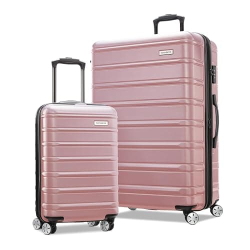Samsonite Omni 2 Valise rigide extensible avec roulettes, ensemble de 2 pièces (bagage à main/grand), or rose, ensemble de 2 pièces (bagage à main/grand), Omni 2...