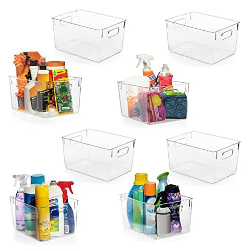 ClearSpace Clear Plastic Storage Bins – Pantry Organizers & Storage Containers, Cabinet Organizer - Home Organization Must Haves for Kitchen,...