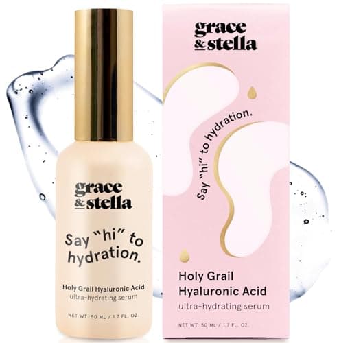 grace & stella Award Winning Hyaluronic Acid Serum for Face (50ml) Hydrating Hyaluronic Acid - Acide Hyaluronique Face - Anti Aging Serum to...