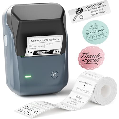 NIIMBOT B1 Label Maker Machine with Tape, Portable Thermal Bluetooth Printer for 2'' Stickers, Mini Barcode Labeler for Home School& Small Business