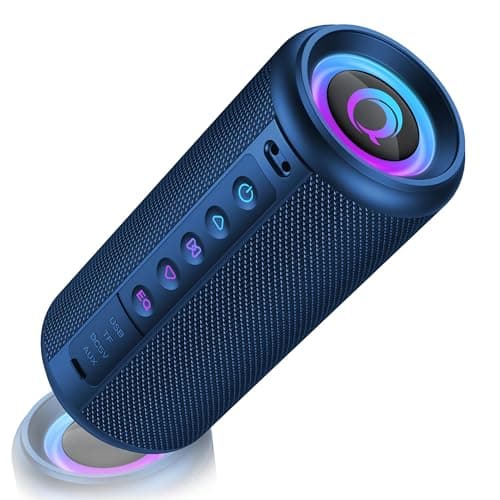 Portable Bluetooth Speaker, Bluetooth 5.4 Wireless Speaker with 20W HD Loud Stereo Sound, 20H Playtime, IP7 Waterproof, LED Lights, TWS Pairing,...