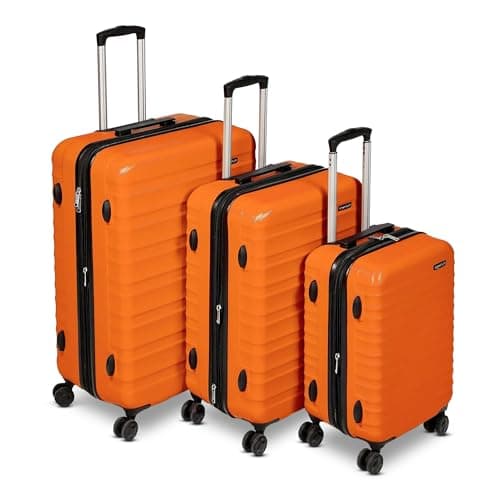 Amazon Basics 3-Piece Luggage Set (21", 26", 30"), Hardshell Suitcases With Wheels, Expandable For Up to 25% More Space, With Scratch-Resistant...