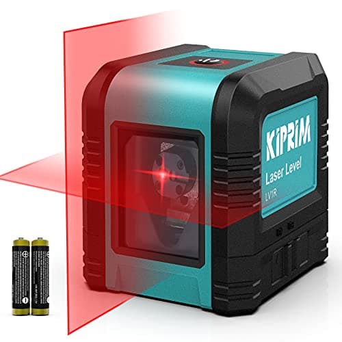 Laser Level, Kiprim LV1R Cross Laser Level Dual Line Vertical/Horizontal Laser Module, IP54 Dustproof, Waterproof, 1m Anti-Drip, ± 4 ° Auto Leveling