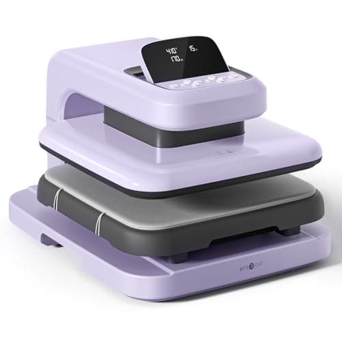 HTVRONT Auto Heat Press 2 - Machine de presse à chaud pour t-shirts avec pression réglable et hauteur de chauffage plus élevée, chauffe la machine rapidement et uniformément...