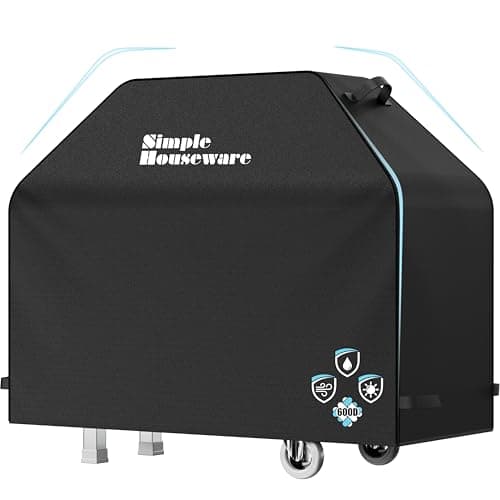 Simple Houseware 55-inch Heavy Duty BBQ Grill Cover, 600D Polyester Waterproof, Weather-Resistant