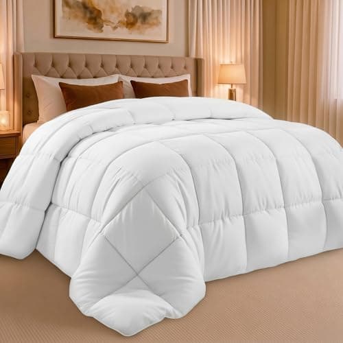 Utopia Bedding Twin Comforter Duvet Insert, Quilted White Comforter with Corner Tabs, Box Stitched Down Alternative Comforters Twin Size 64 x 88...