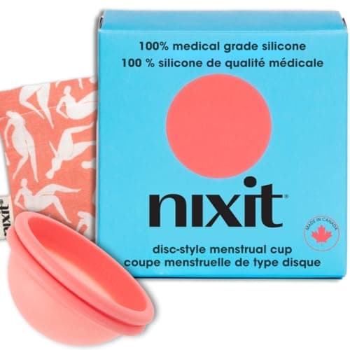 Nixit Menstrual Disc | Ultra-Soft Medical-Grade Silicone | Reusable | Holds 2x Period Cup or 6 Tampons | 12 Hour Protection | Light & Heavy Flow |...