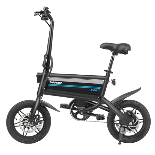 Gotrax Nano 14" Folding Electric Bike, Max Range 41Km(Pedal-Assist) & Max Speed 25Km/h, Power by 350W Motor, Adjustable Seat & Dual Fenders,...