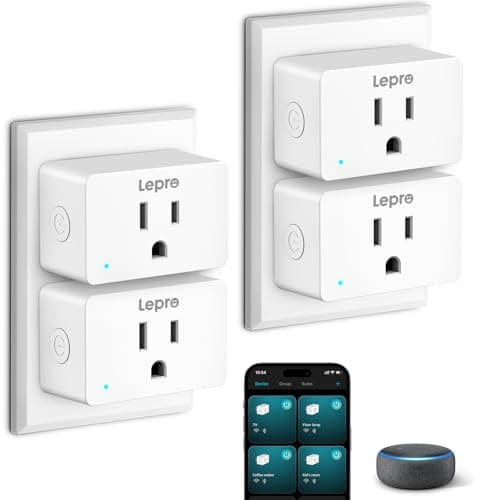 Lepro P1 Smart Plug Mini 15A, prises de courant WiFi compatibles avec Alexa et Google Assistant, contrôle vocal/APP, minuterie et contrôleur de groupe, ETL et FCC...
