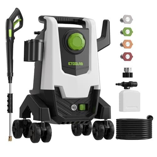 Pressure Washer, ETOOLAB Power Washer, 5000PSI 3.0GPM Max Electric Pressure Washer with Foam Cannon,4 Quick Connect Nozzles, 23FT Hose High...