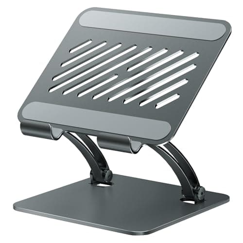 Tounee Tablet Holder Stand, Dual Rod Adjustable Aluminum Desktop Stand, Compatible with 4.7-16.5" iPads, Surface Tablets, Portable Monitors, Kindle...
