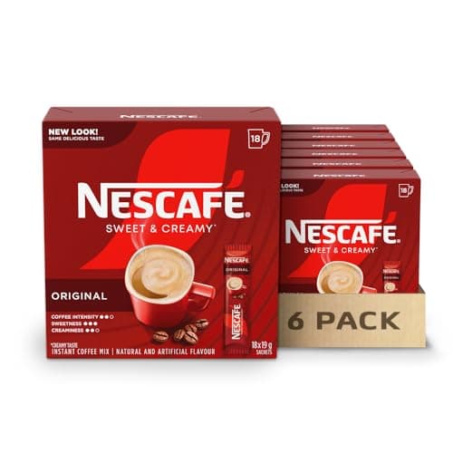 Nescafé Sweet and Creamy Original Instant Coffee Mix Box, Original, 6 Count